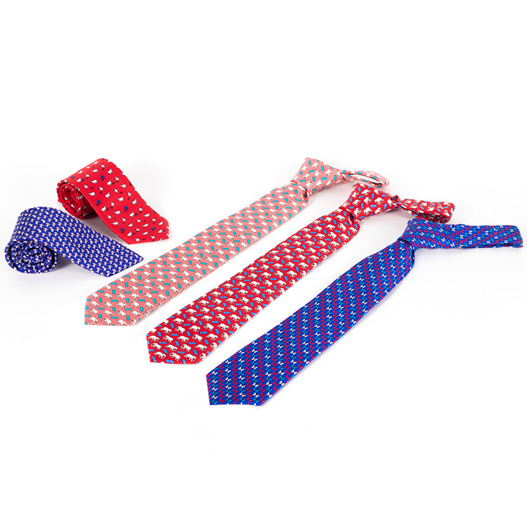 Men Neckties Print Silk Tie Men Cravat.png