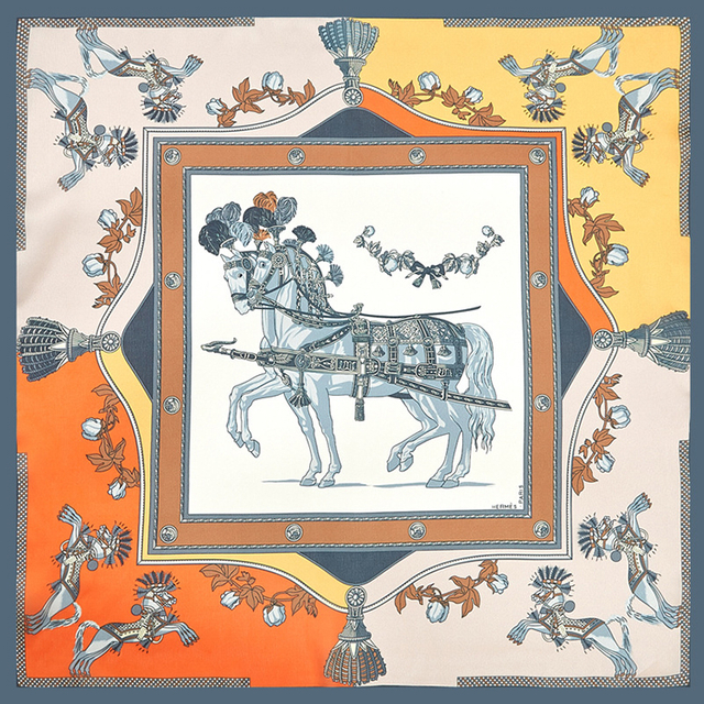 Designer Head Silk Scarfs for Women Stylish