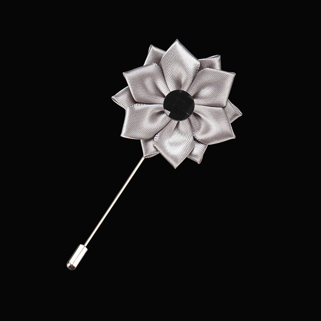 Mens Boutonniere for Suit Flower Stick Brooch