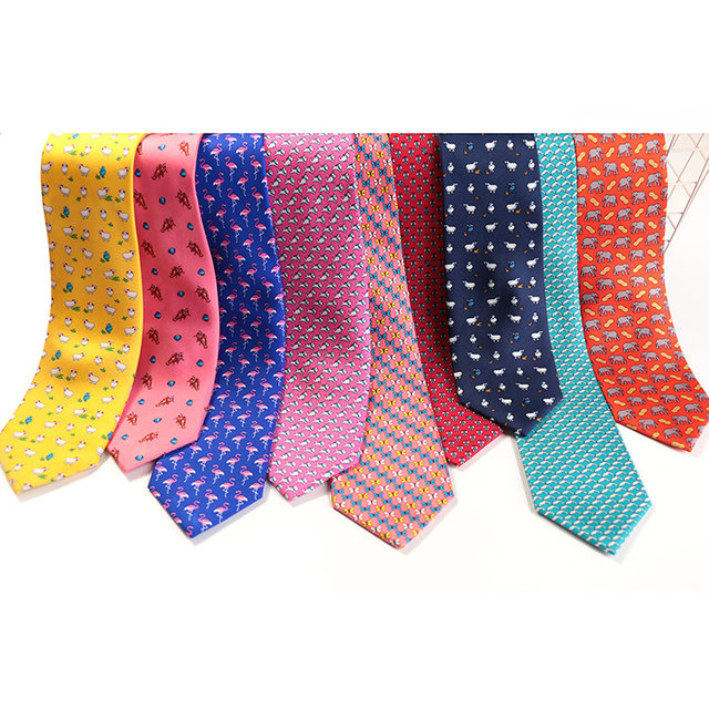 Men Neckties Print Silk Tie Men Cravat