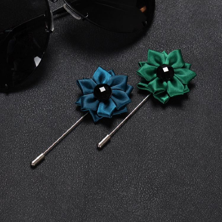 Mens Boutonniere for Suit Flower Stick Brooch