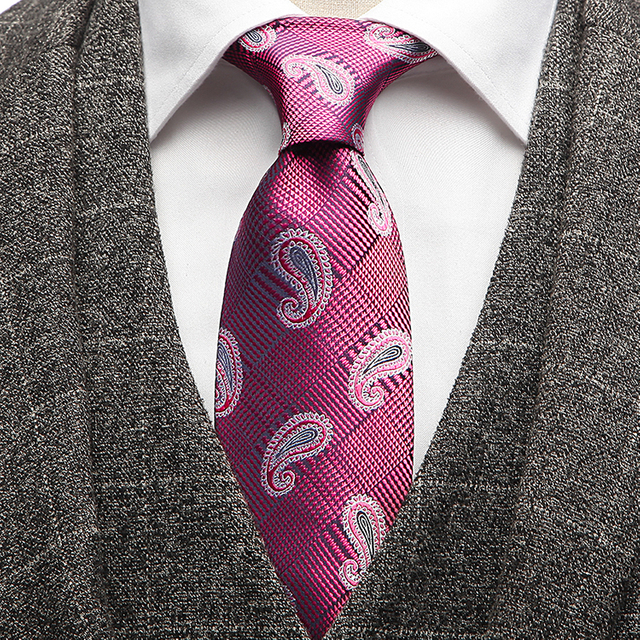 Paisley Tie Men Neck Tie Checked Ties