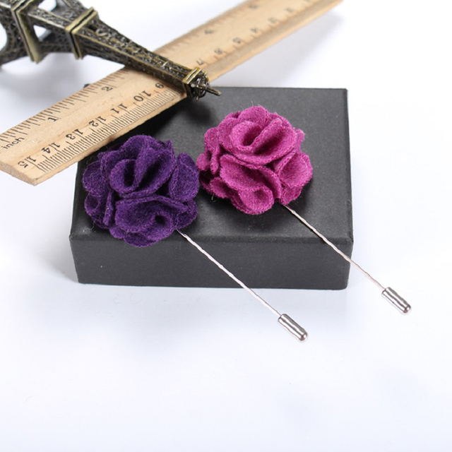 Men Suit Lapel Pins Flower Brooches