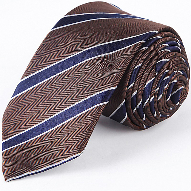 Men Ties Skinny Stripe Necktie Silk Tie