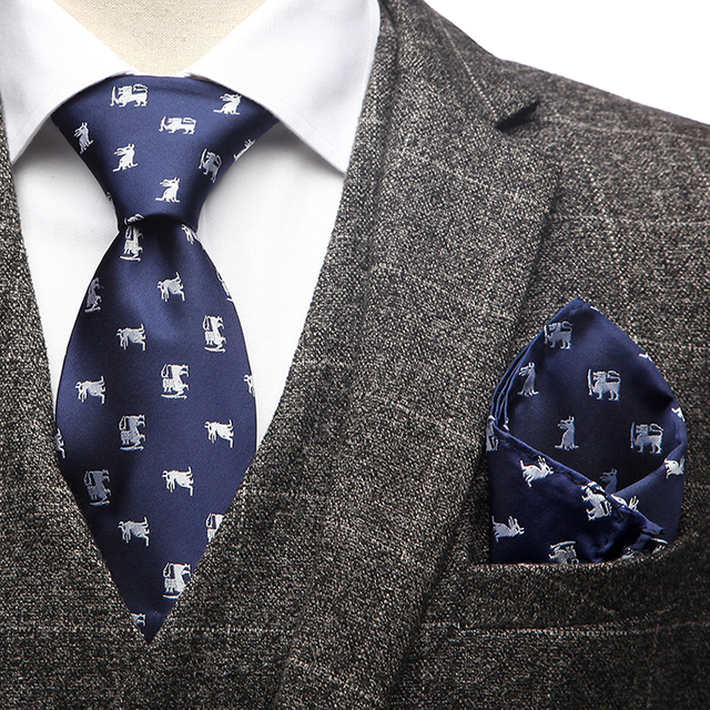 Men Tie Set Necktie and Handkerchief Set