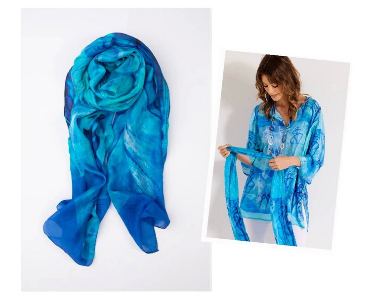 What Are The Most Popular Blue Scarf Materials And Styles?
