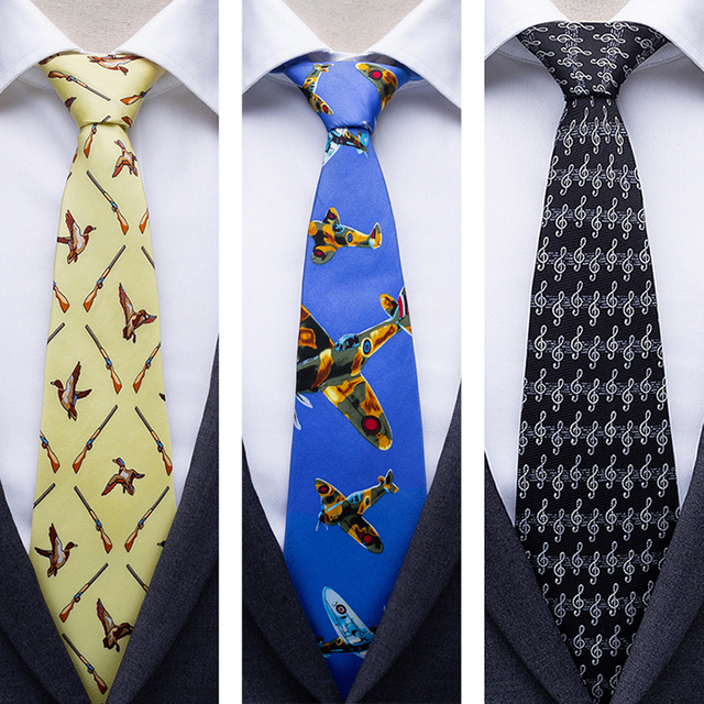 Silk Necktie Animals Printed Tie
